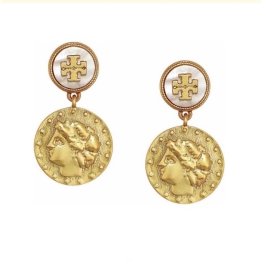 NWOT Tory Burch Coin Drop Earring